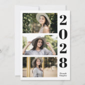 Invitation de remise de diplômes pour fille avec p (Dos)