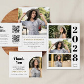 Invitation de remise de diplômes pour fille avec p