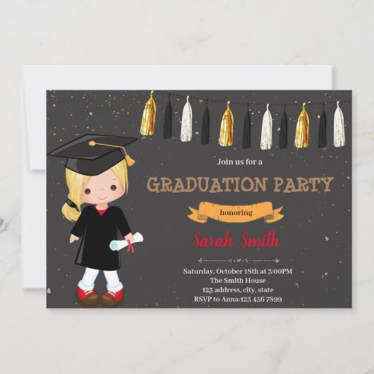 Invitation de remise de diplômes pour les enfants (Devant)