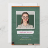 Invitation de remise de diplômes pour un enseignan (Dos)