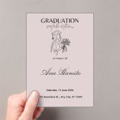 Invitation de remise de diplômes rose pastel moder (In situ (ordinateur de poche))