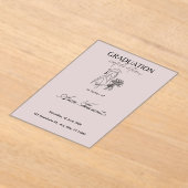 Invitation de remise de diplômes rose pastel moder (Poser)