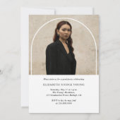 Invitation de remise des diplômes avec arche de ph (Dos)