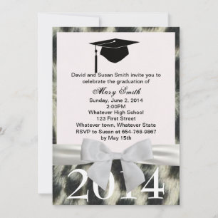 Invitation de remise des diplômes avec léopard des