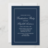 Invitation de remise des diplômes bleu marine mini (Devant)
