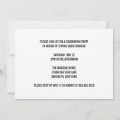 Invitation de remise des diplômes Bleu Rouge Blanc (Dos)