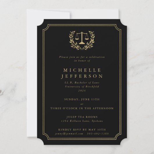 Invitation de remise des diplômes de l'école de dr (Devant)