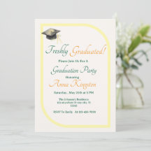 Invitation de remise des diplômes élégante jaune