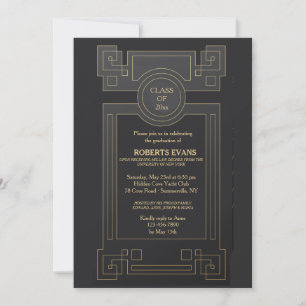 Invitation de remise des diplômes en acajou