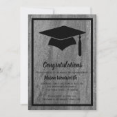 Invitation de remise des diplômes en granit classi (Devant)
