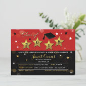 Invitation de remise des diplômes HOLLYWOOD Gradua (Debout devant)