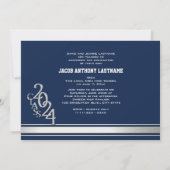 Invitation de remise des diplômes photo tri-varsit (Dos)