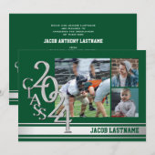 Invitation de remise des diplômes photo tri-varsit (Devant / Derrière)