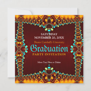 Invitation de remise des diplômes royale fractale