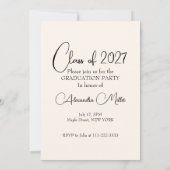 Invitation de remise des diplômes simple et neutre (Dos)