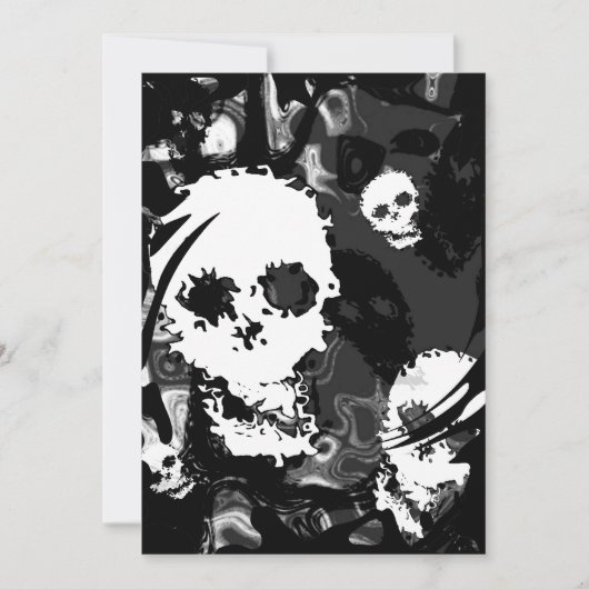 Invitation de remous des spectres B&W de crâne (Devant)