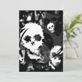 Invitation de remous des spectres B&W de crâne (Debout devant)