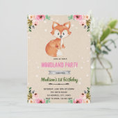 Invitation de renard de fleur de forêt (Debout devant)