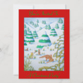 invitation de renard et de Noël de scène de neige (Devant)
