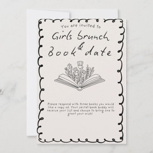 Invitation de rendez-vous pour filles (Devant)