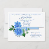 Invitation de renouvellement Blue Dahlia Vow (Devant)