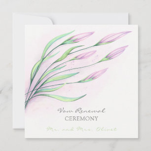 Invitation de renouvellement de vœux aux lys viole