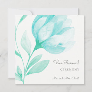 Invitation de renouvellement de vœux aux pivoines 