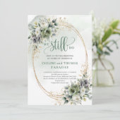Invitation de renouvellement de vœux Boho We Still (Debout devant)