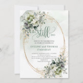 Invitation de renouvellement de vœux Chic Boho Gre (Devant)