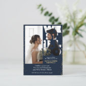 Invitation de renouvellement de vœux Chic Peek Nav (Debout devant)