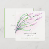 Invitation de renouvellement de vœux de lis violet (Devant / Derrière)