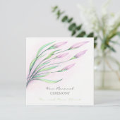 Invitation de renouvellement de vœux de lis violet (Debout devant)