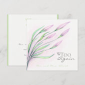 Invitation de Renouvellement de Voeux de Mariage 1 (Devant / Derrière)