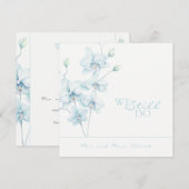 Invitation de renouvellement de vœux d'orchidée bl (Devant / Derrière)