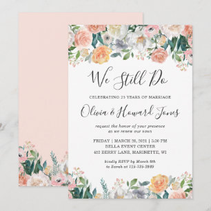 Invitation de renouvellement de vœux floraux de ja