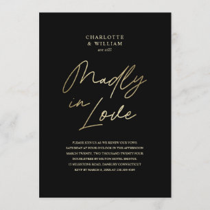 Invitation de renouvellement de vœux Follement amo