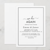 Invitation de renouvellement de vœux minimaliste " (Devant / Derrière)