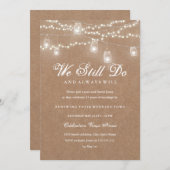 Invitation de renouvellement de vœux rustique dans (Devant / Derrière)