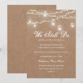 Invitation de renouvellement de vœux rustique de c (Devant / Derrière)