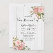 Invitation de renouvellement de Vow en bois blanc (Devant)