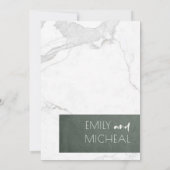 INVITATION DE RENOUVELLEMENT DE VOW EN MARBRE GRIS (Dos)