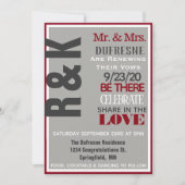 Invitation de renouvellement de Vow Mariage audaci (Devant)