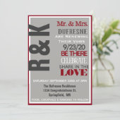 Invitation de renouvellement de Vow Mariage audaci (Debout devant)