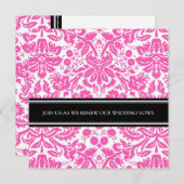 Invitation de renouvellement de Vow Mariage rose n (Devant / Derrière)