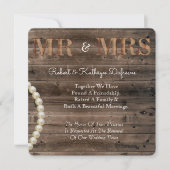 Invitation de renouvellement de Vow Mariage rustiq (Devant)