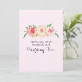 Invitation de renouvellement de Vow rose (Debout devant)