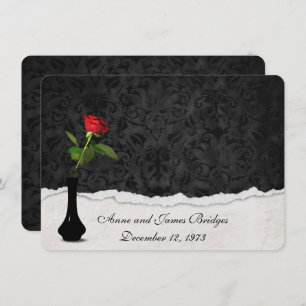 Invitation de renouvellement Red Rose Vow