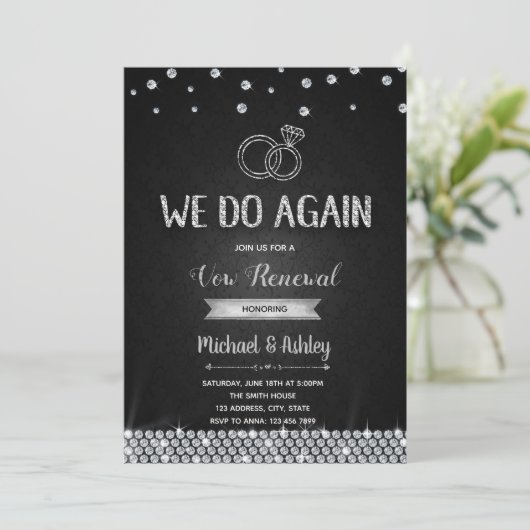 Invitation de renouvellement Vow (Debout devant)