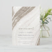 Invitation de renouvellement Vow de marbre doré Ab (Debout devant)