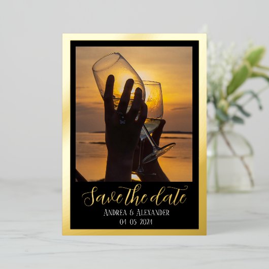 Invitation de renvoi Enregistrer la carte de date (Debout devant)